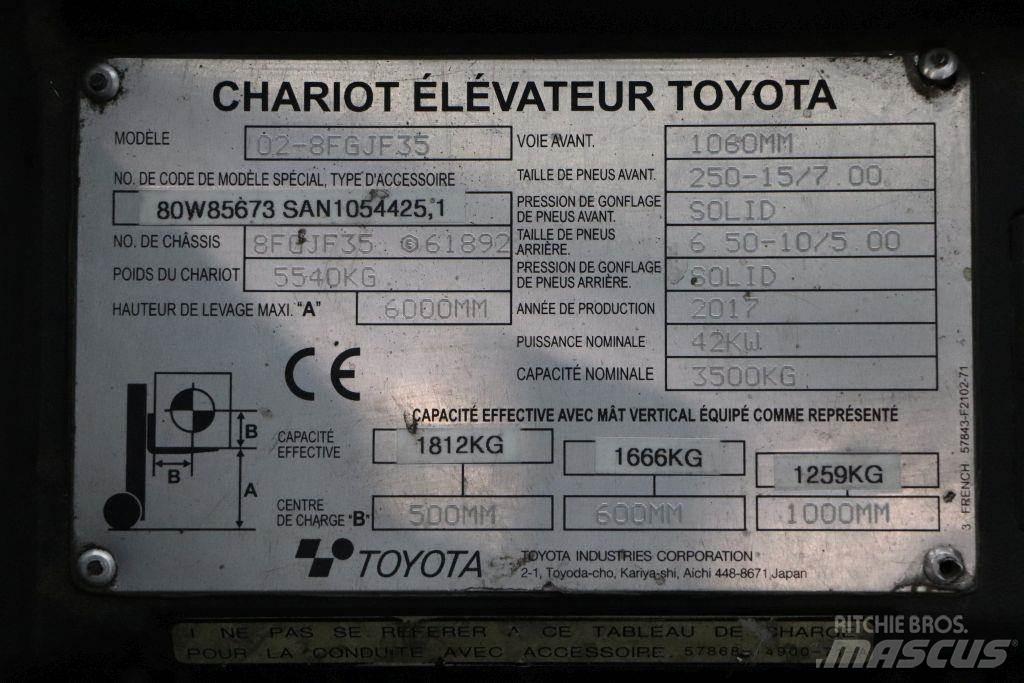 Toyota 02-8FGJF35 LPG 지게차