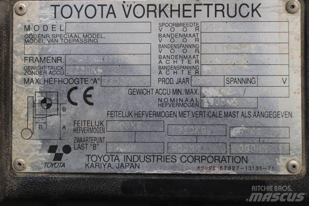 Toyota 7FB15 전동 지게차