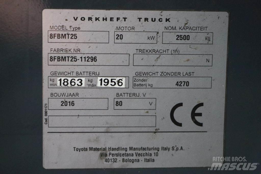 Toyota 8FBMT25 전동 지게차