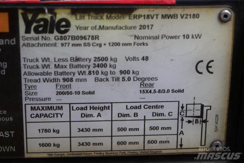 Yale ERP18VT 전동 지게차