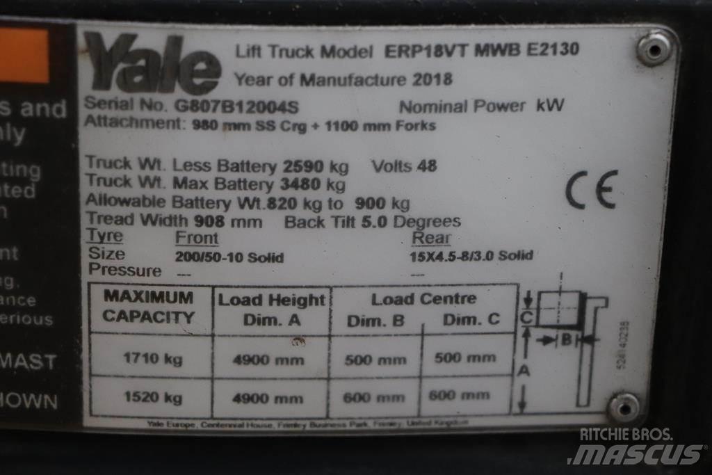 Yale ERP18VT 전동 지게차