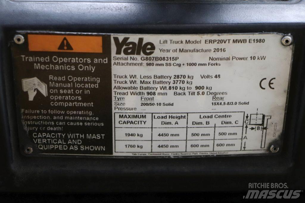 Yale ERP20VT 전동 지게차