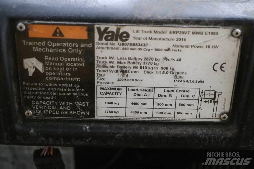 Yale ERP20VT 전동 지게차
