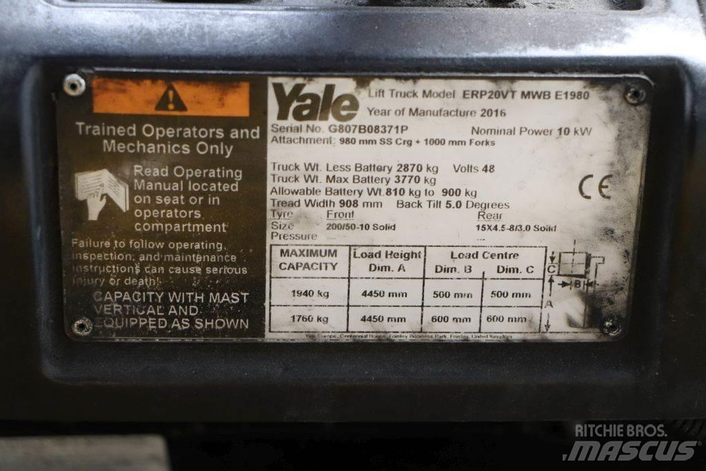 Yale ERP20VT 전동 지게차