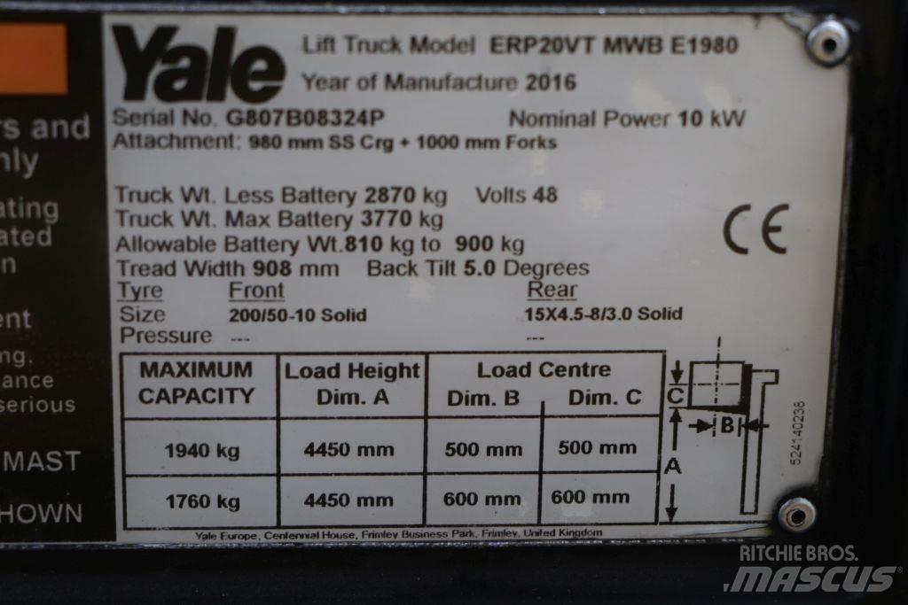 Yale ERP20VT 전동 지게차