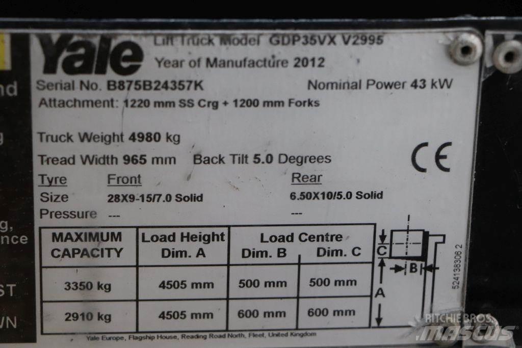 Yale GDP35VX 디젤 지게차
