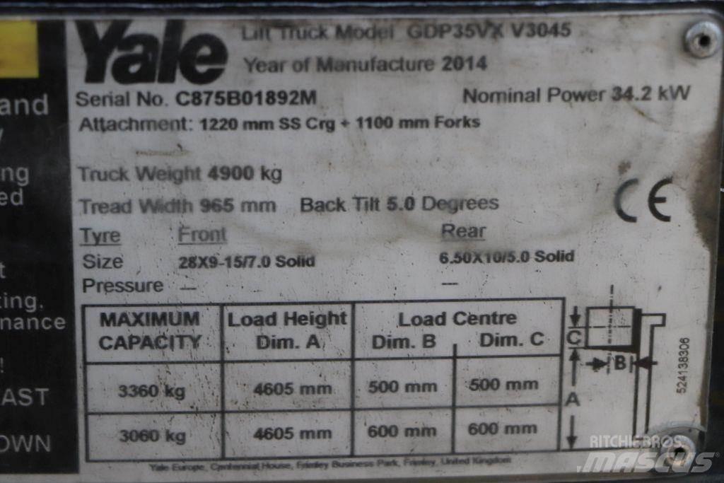 Yale GDP35VX 디젤 지게차