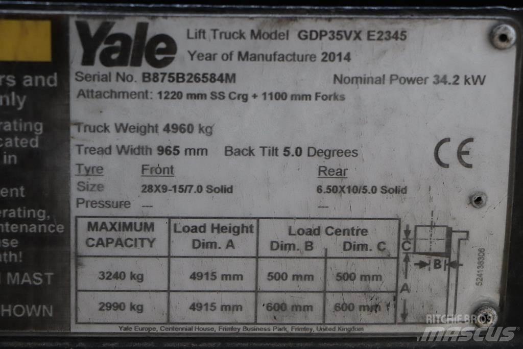 Yale GDP35VX 디젤 지게차