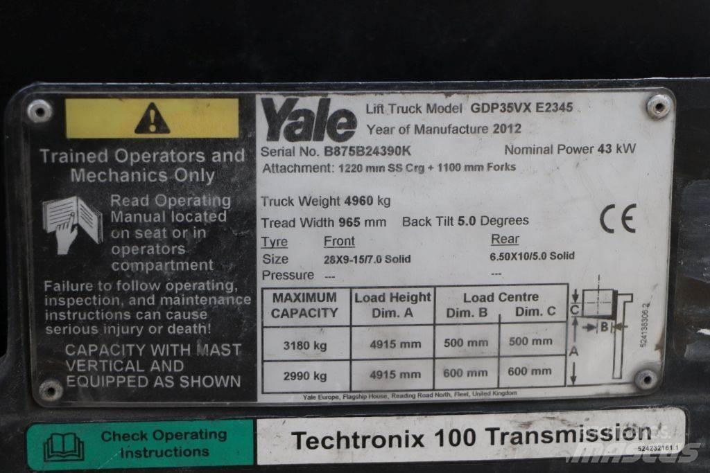 Yale GDP35VX 디젤 지게차