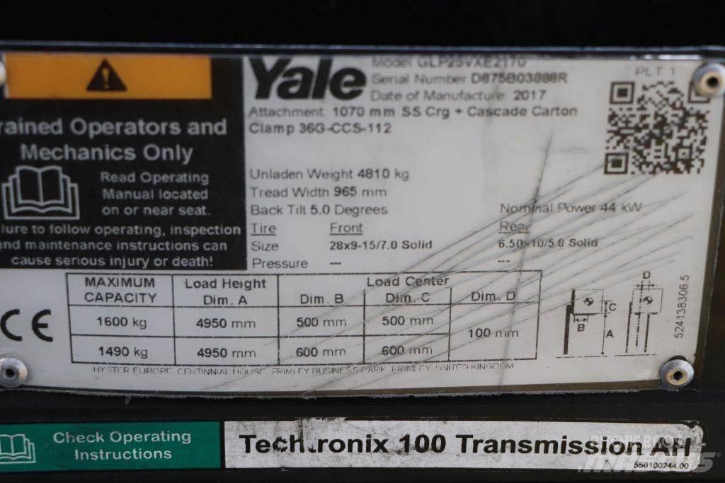 Yale GLP25VX LPG 지게차