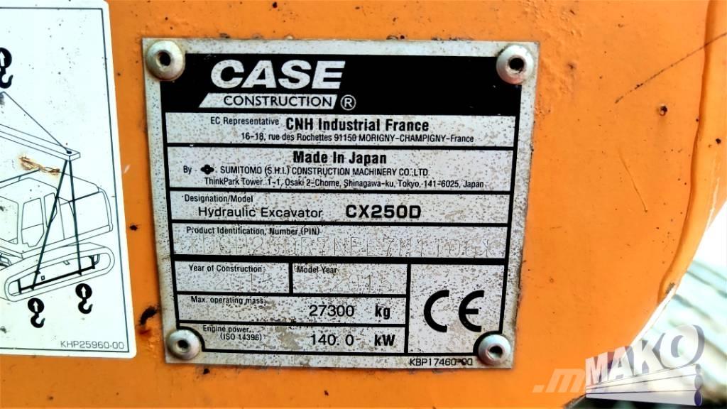 CASE CX 250 D 대형 굴삭기 29톤 이상