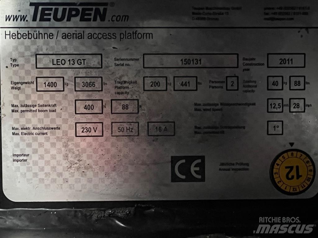 Teupen LEO 13 GT 자주식 고소작업대