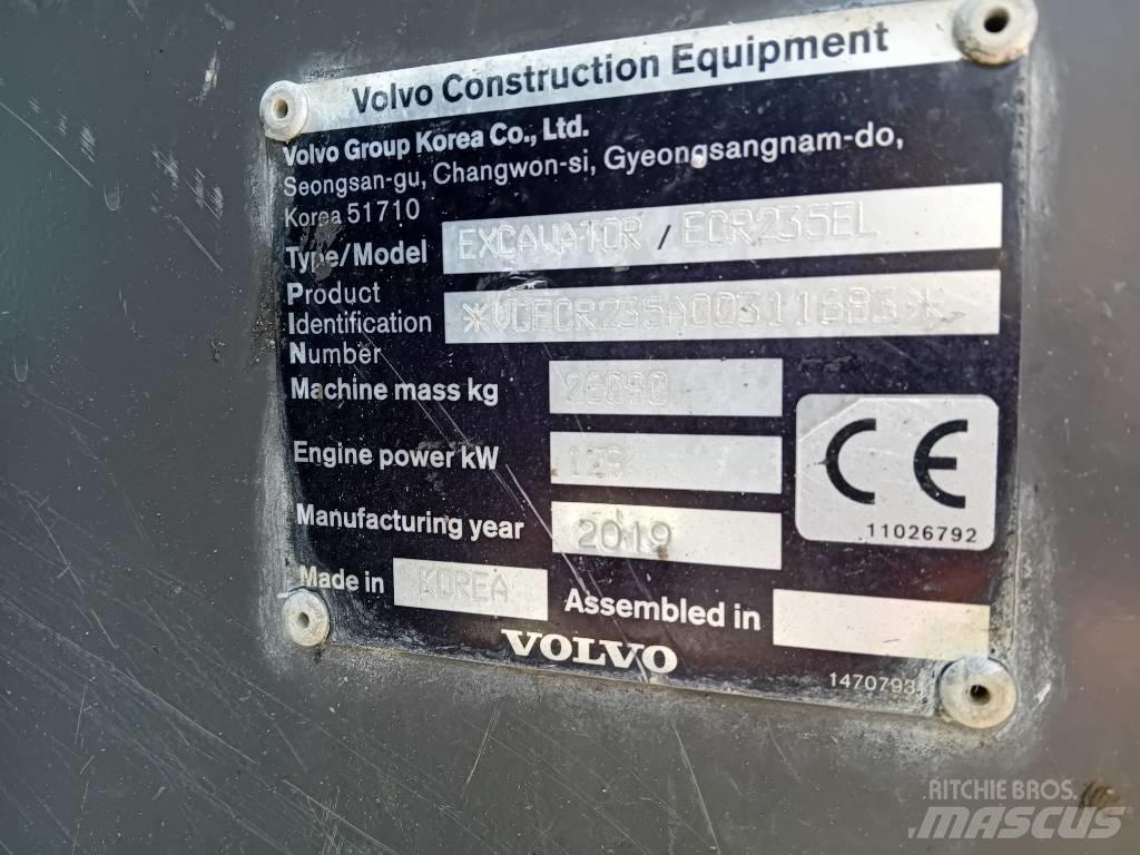 Volvo ECR 235 E 대형 굴삭기 29톤 이상