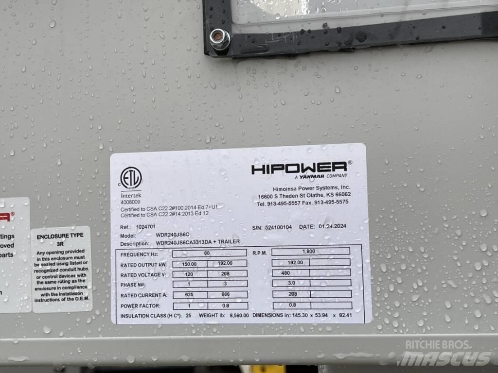 Hipower HRJW-240 디젤 발전기