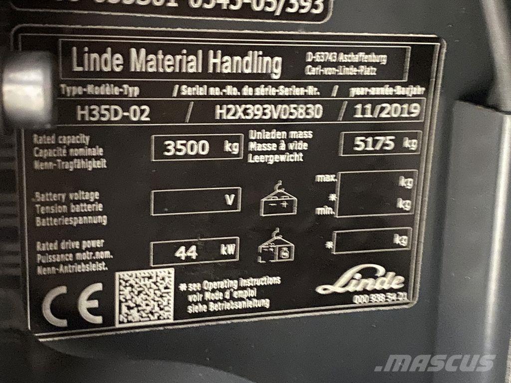 Linde H35D-02 디젤 지게차