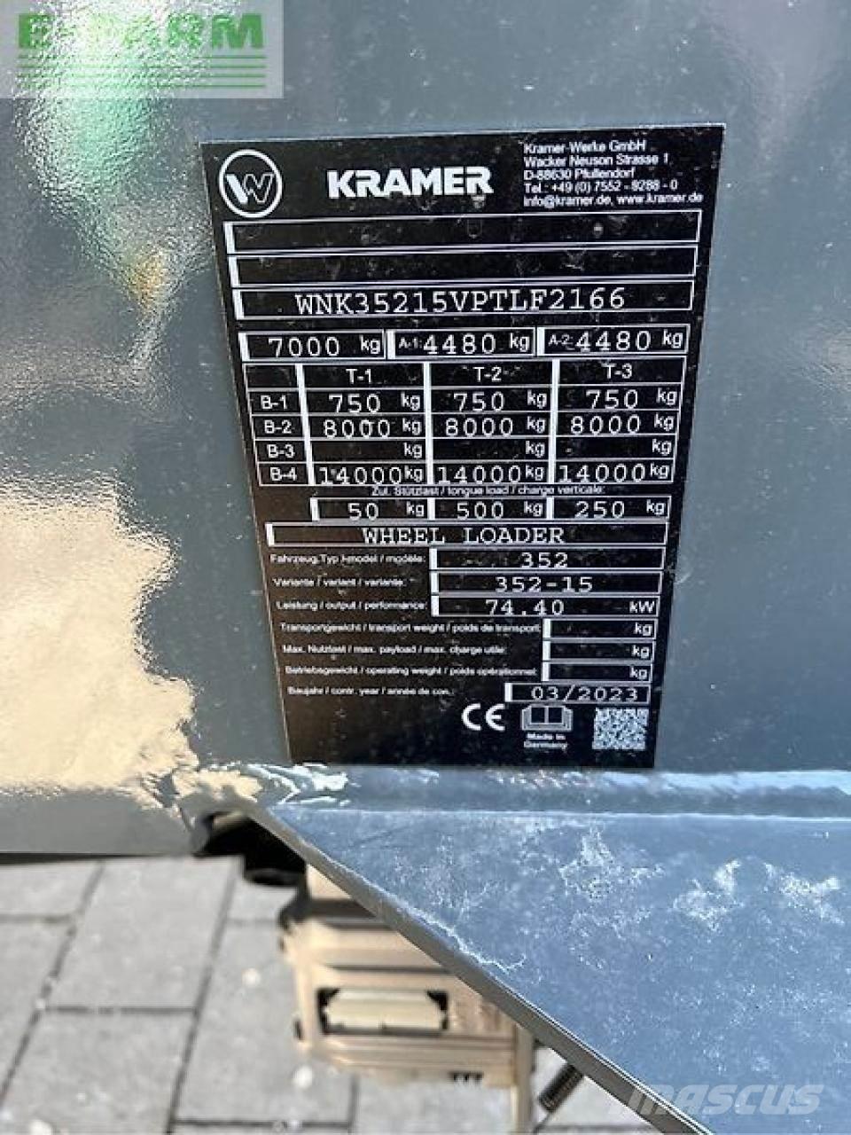 Kramer kl35.8t 농업용 텔레 핸들러