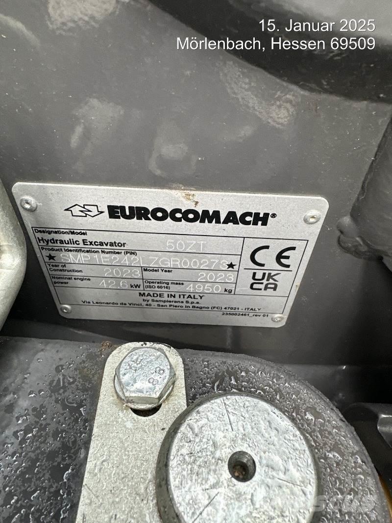 Eurocomach 50ZT 소형 굴삭기 7톤 미만