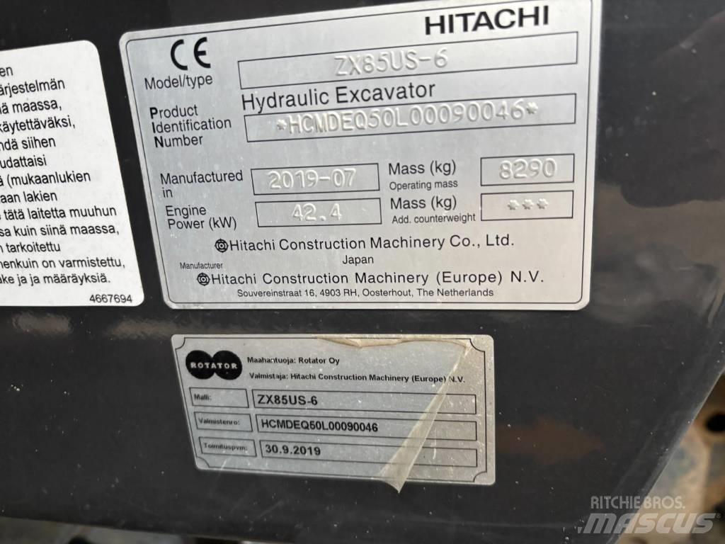 Hitachi ZX 85 US-6 중형굴삭기 7톤-28톤