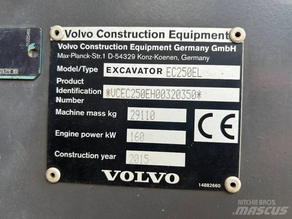 Volvo EC 250 EL 대형 굴삭기 29톤 이상