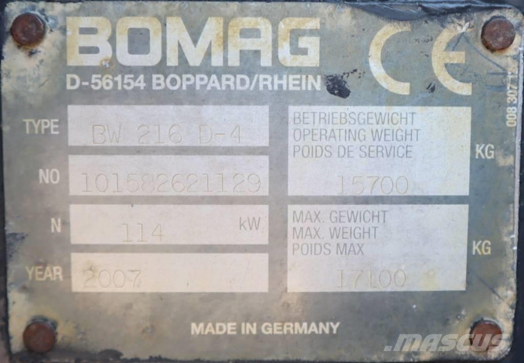 Bomag BW 216 D-4 토양 다짐기