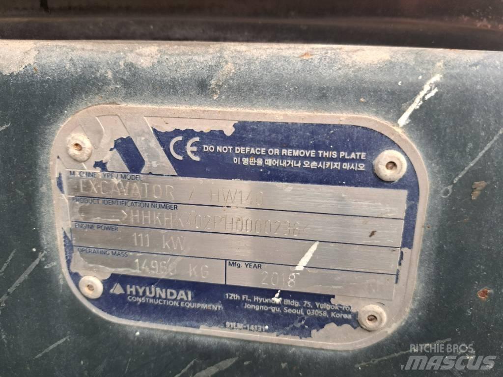 Hyundai HW140  휠 굴삭기