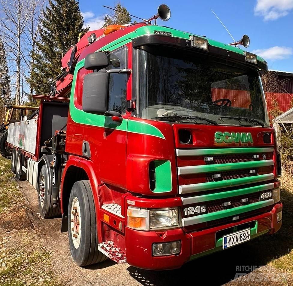 Scania P 124 GB 크레인 트럭