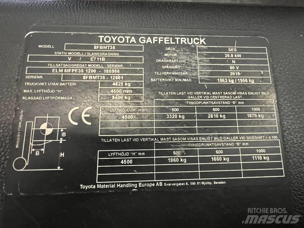 Toyota 8 FBMT 35 전동 지게차