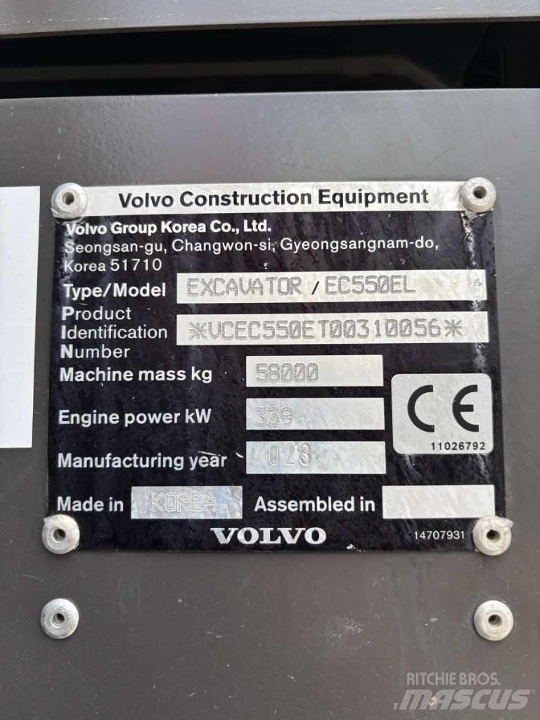 Volvo EC550EL 대형 굴삭기 29톤 이상