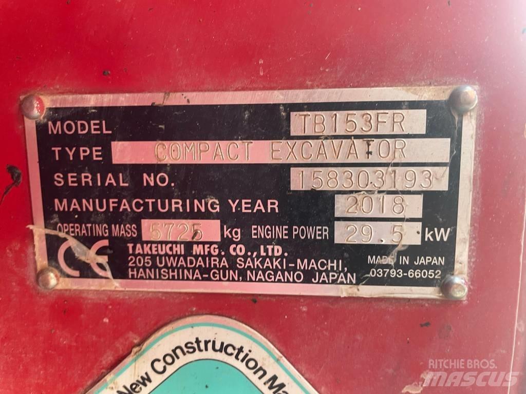 Takeuchi TB 153 FR 소형 굴삭기 7톤 미만