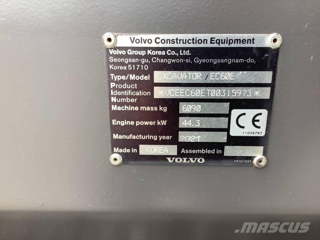 Volvo EC 60 E 대형 굴삭기 29톤 이상