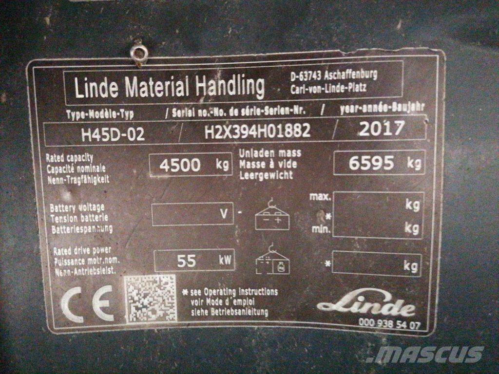 Linde H45D-02 디젤 지게차