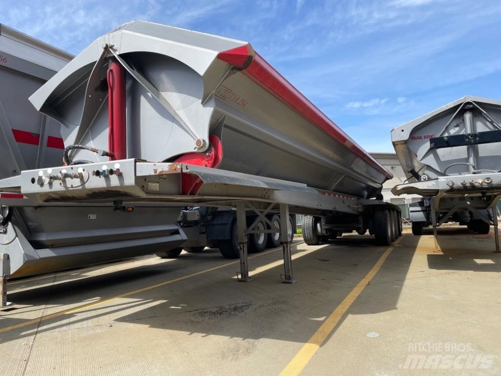  OSW 4 Axle Side Dump 티퍼 트레일러