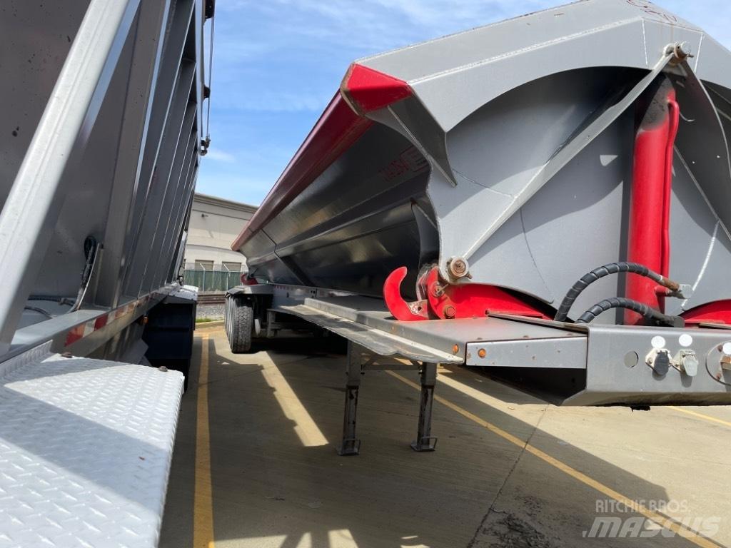  OSW 4 Axle Side Dump 티퍼 트레일러