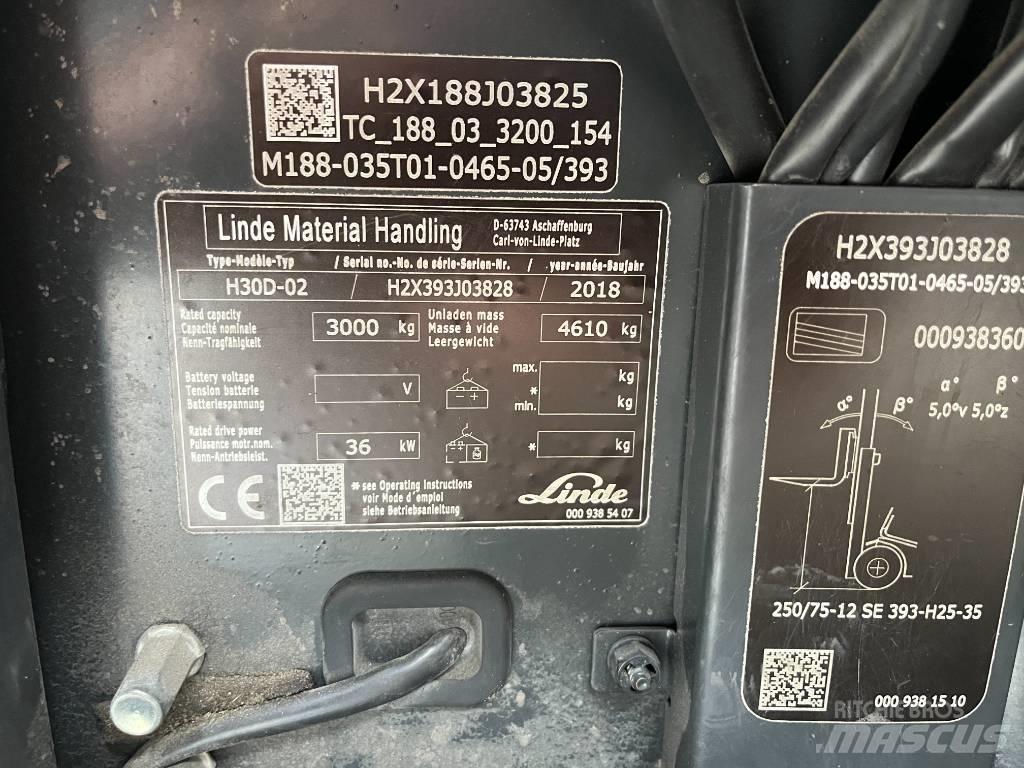 Linde H30D-02 디젤 지게차