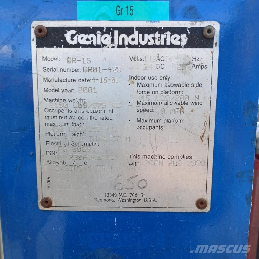 Genie GR 15 자주식 고소작업대