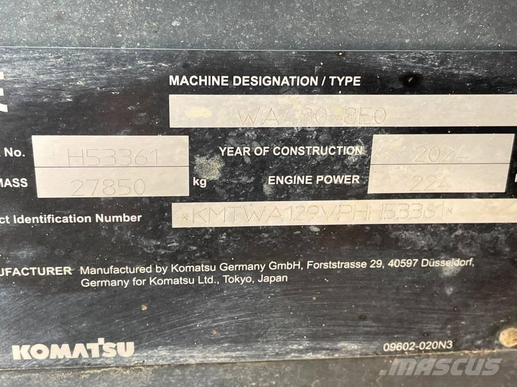 Komatsu WA480-8E0  휠로우더