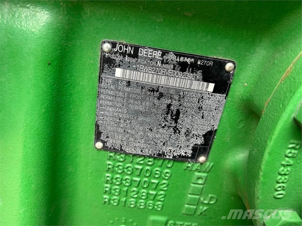 John Deere 8270R 트랙터