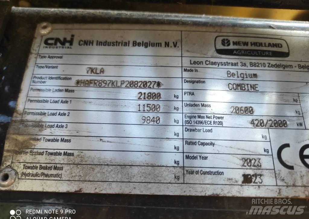 New Holland CR 8.90 콤바인 수확기
