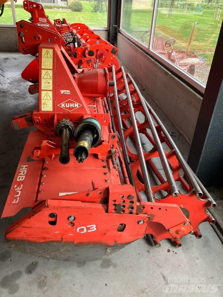Kuhn HRB 303 파워 하로우 및 로토틸러(회전 경운기)