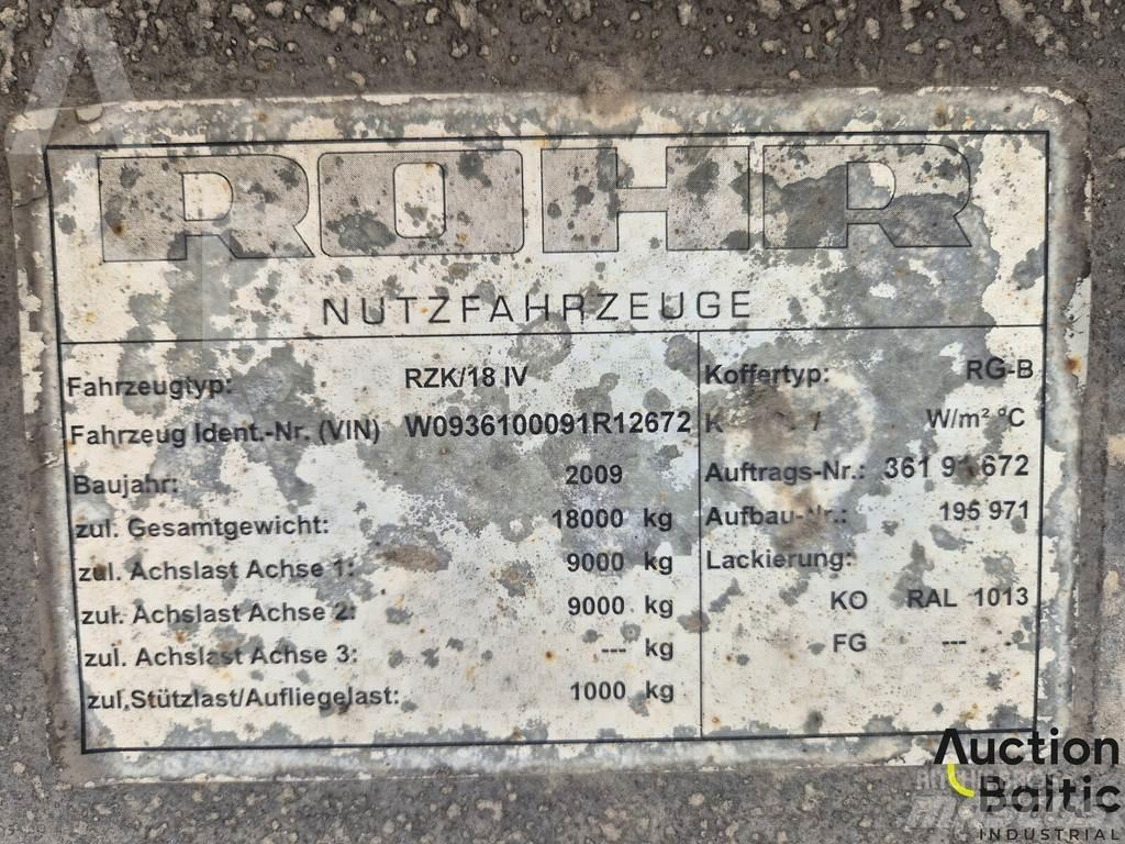 Rohr RZK 18 IV 커튼사이더 세미 트레일러