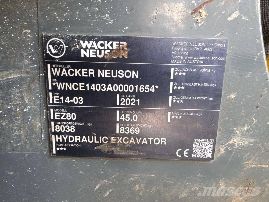 Wacker Neuson EZ80 대형 굴삭기 29톤 이상