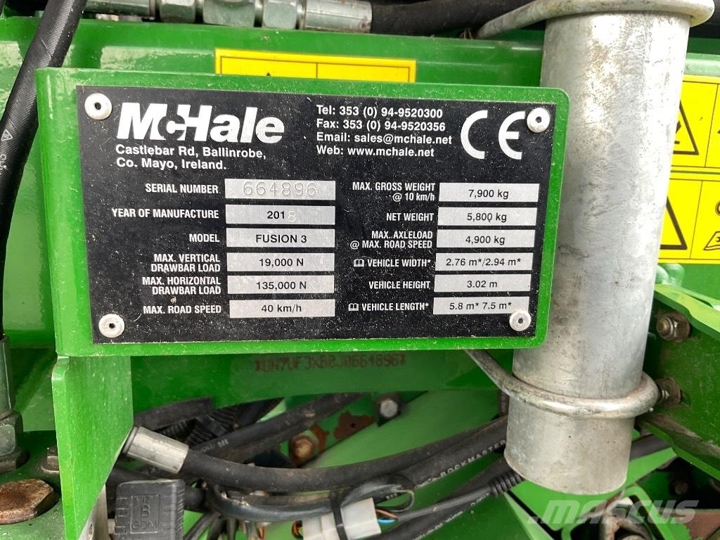 McHale Fusion 3 원형 곤포기
