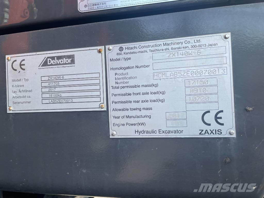 Hitachi 140W  휠 굴삭기