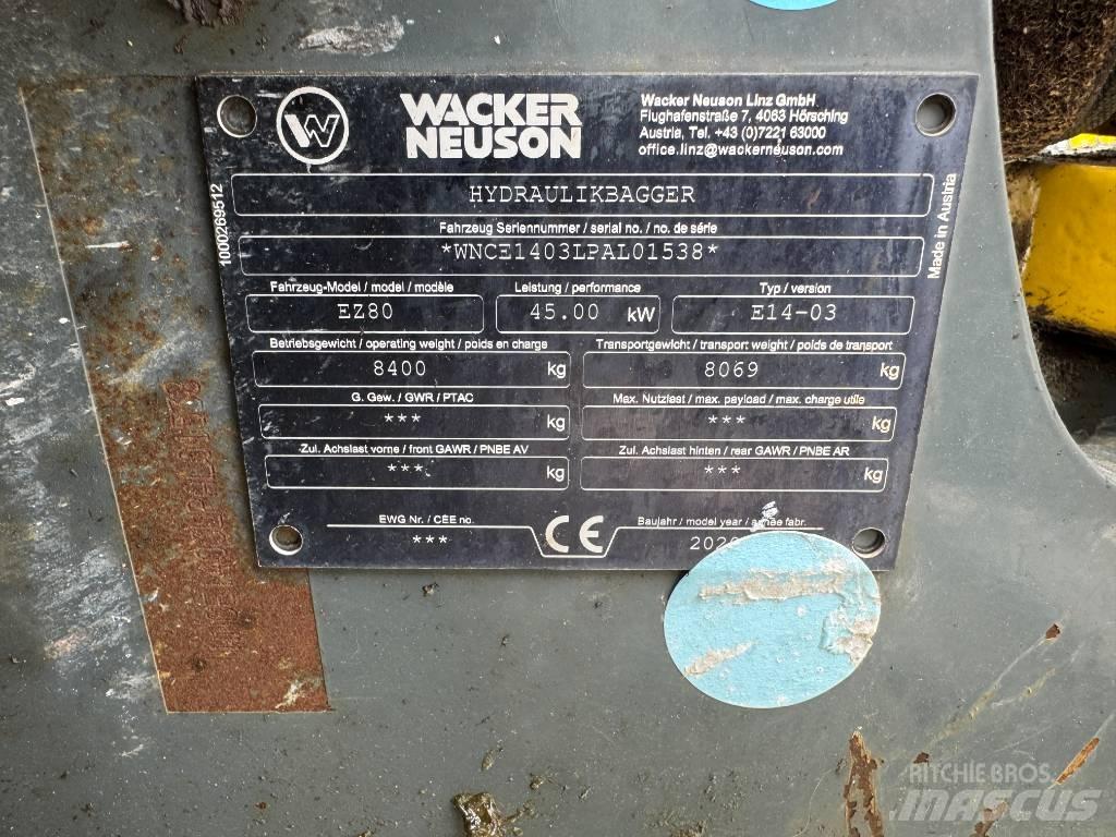 Wacker Neuson EZ80 대형 굴삭기 29톤 이상