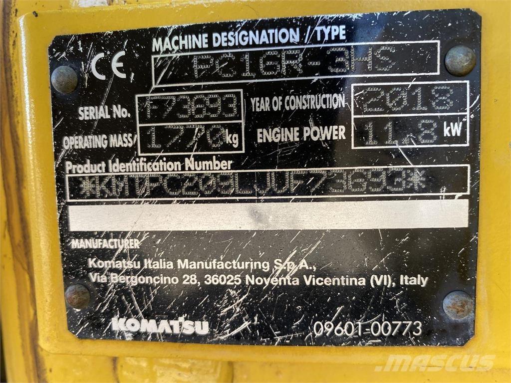 Komatsu PC16R-3HS  휠 굴삭기