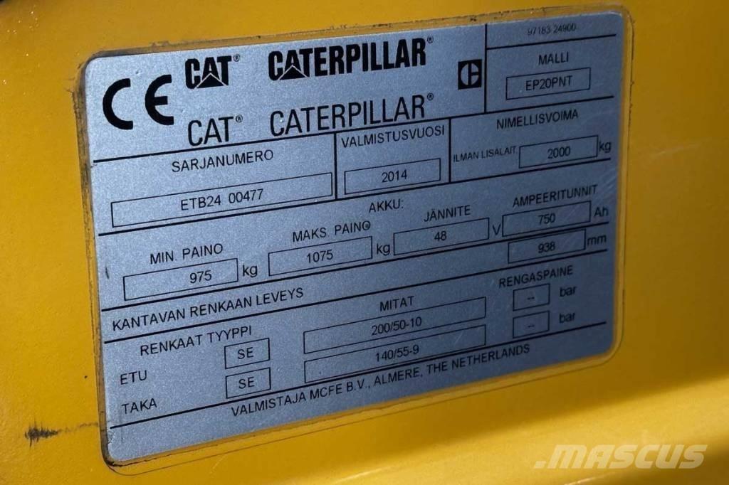 CAT EP 20 전동 지게차