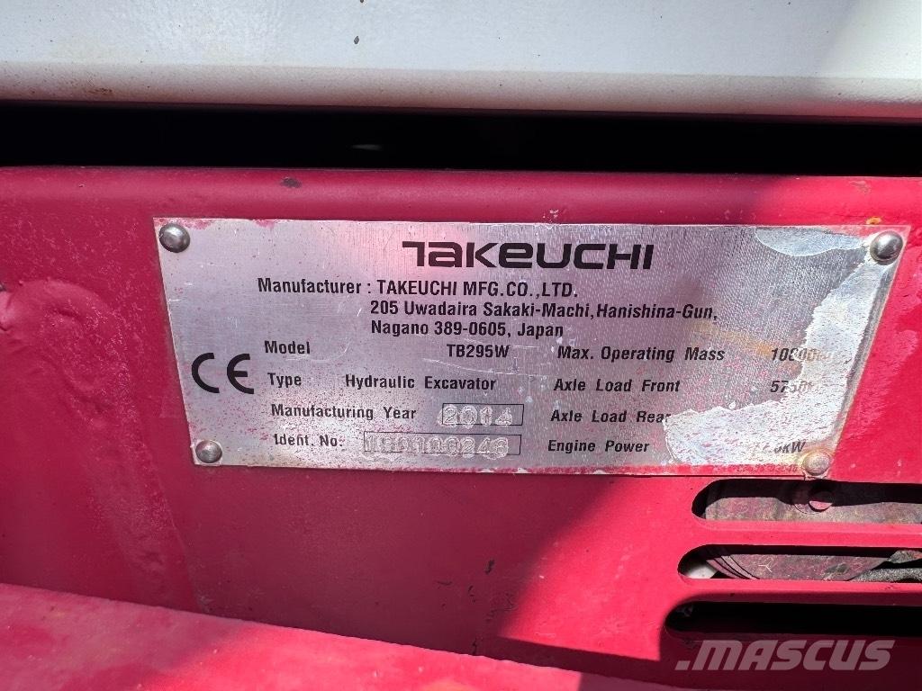 Takeuchi TB 295 W  휠 굴삭기