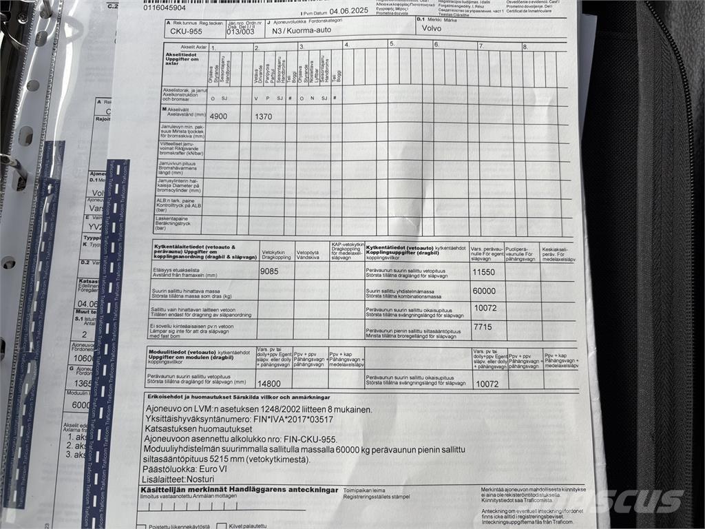 Volvo FM370 6x2 크레인 트럭