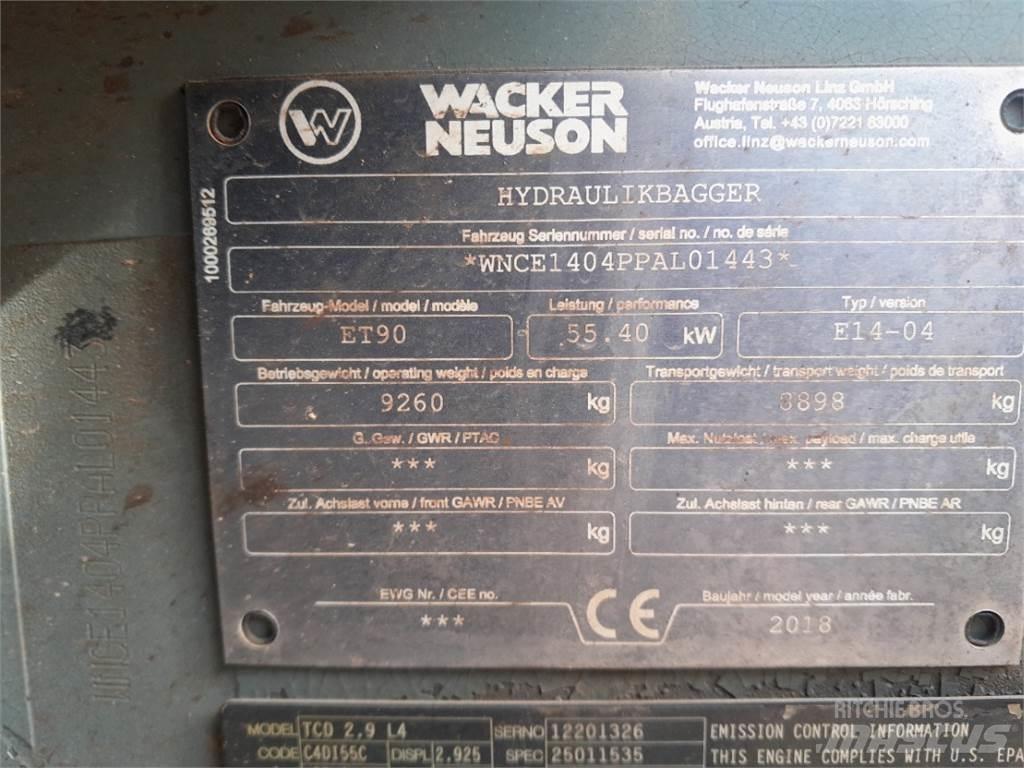 Wacker Neuson ET90 소형 굴삭기 7톤 미만