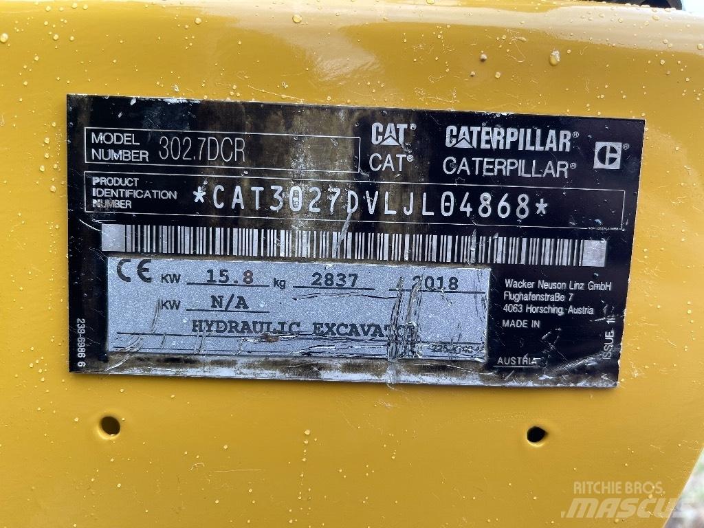 CAT 302.7D CR 소형 굴삭기 7톤 미만
